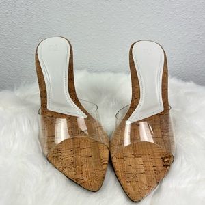 Women’s High Heel clear pvc slides US Size 9